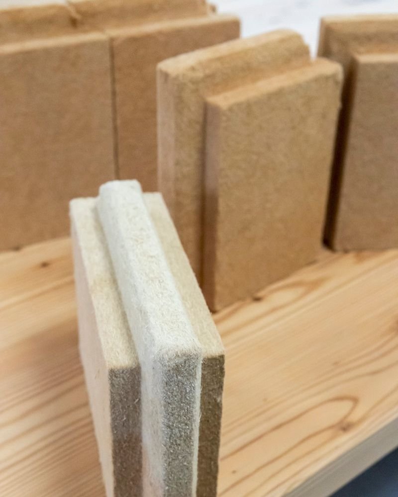 Blocchi in fibra di legno per isolamento termico e acustico
